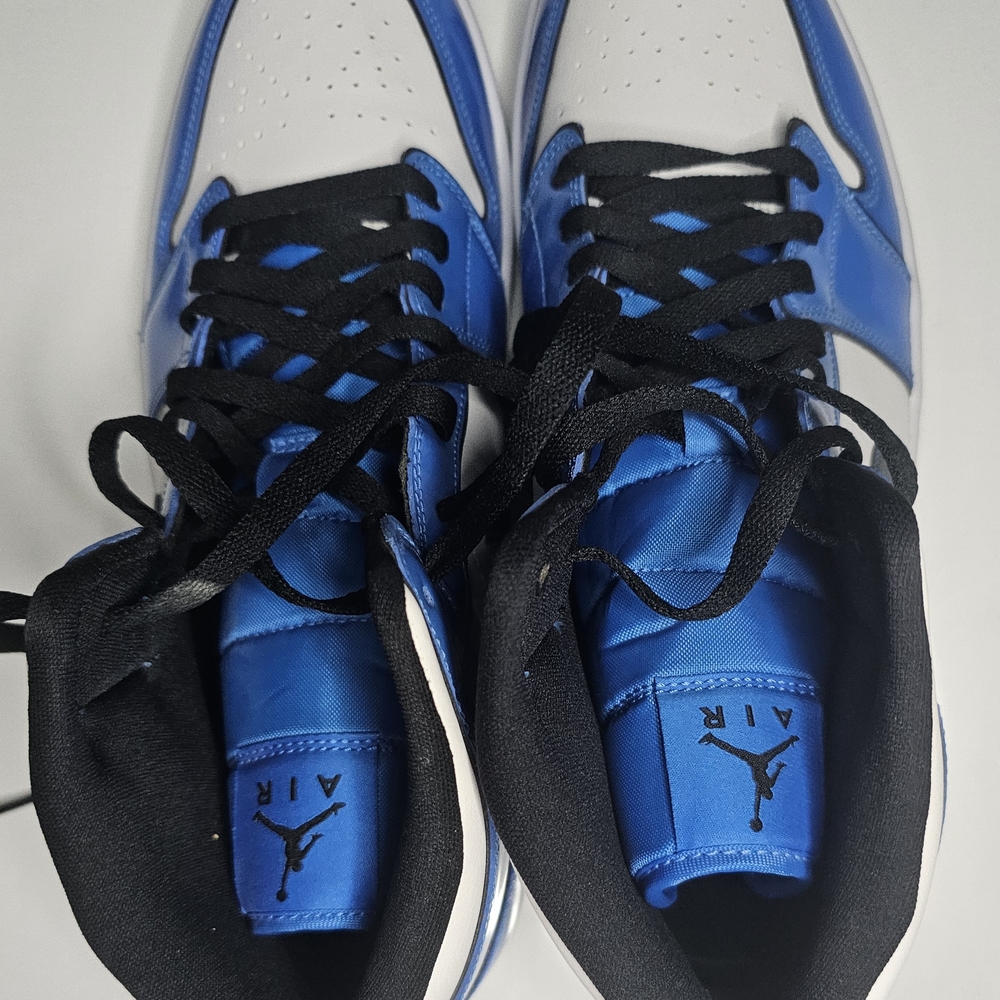 New Nike Air Jordan -Patent Leather Blue and White DD6834-402 No Box - Picture 8 of 13